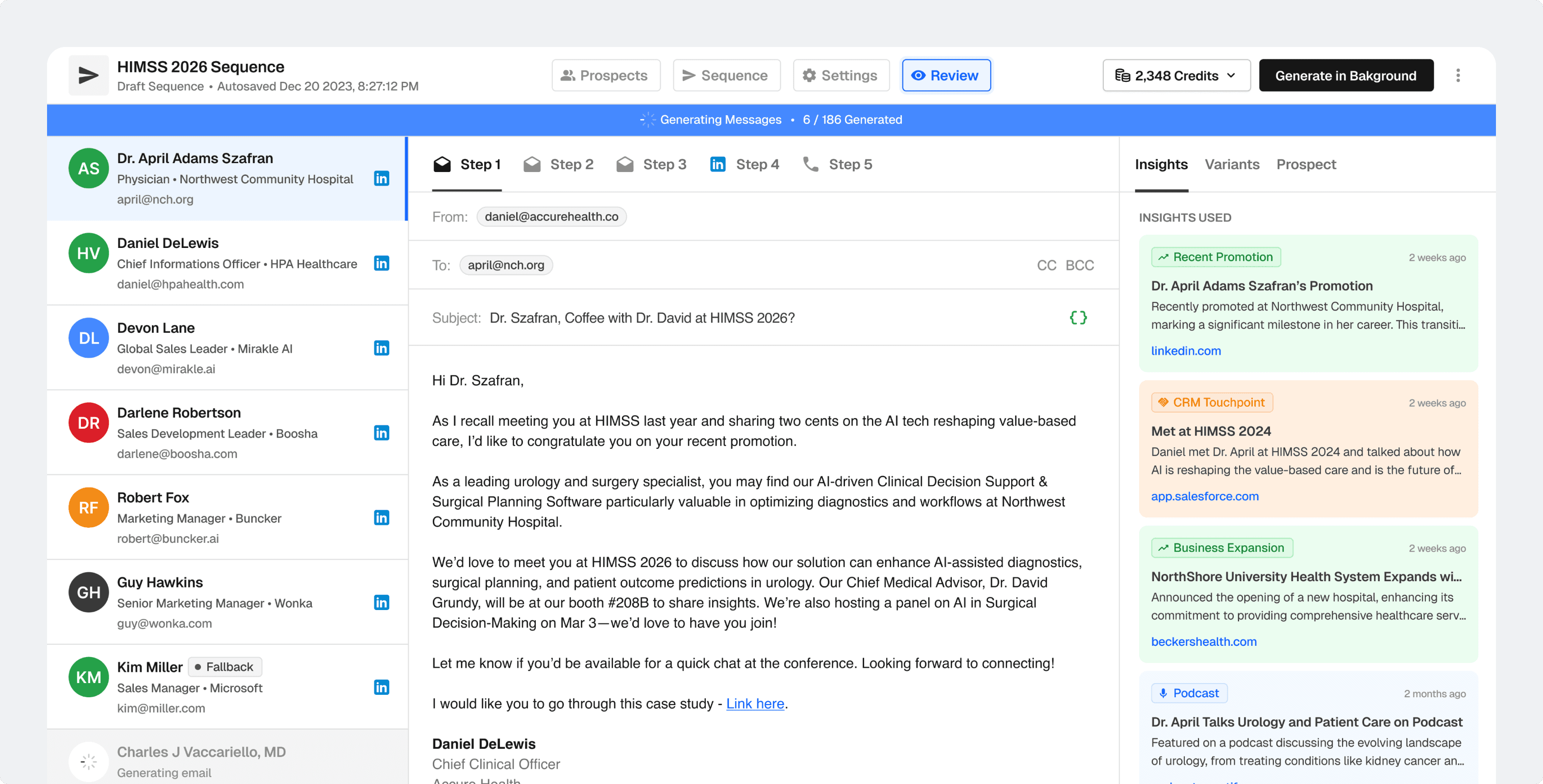 Dmand AI: Multi-channel sequence with Zeus AI that writes hyper-personalized messages